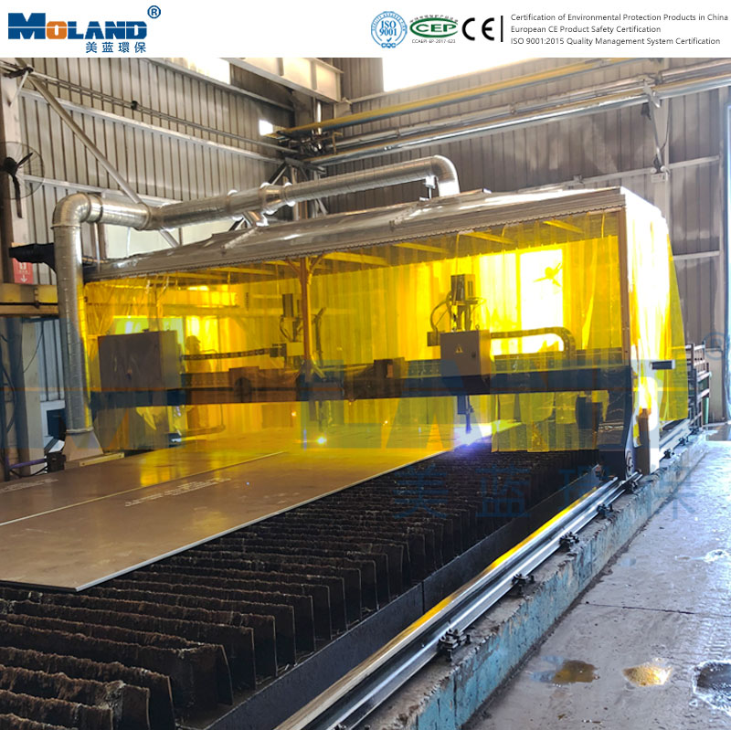 Plasma cutting machine cutting smoke purification